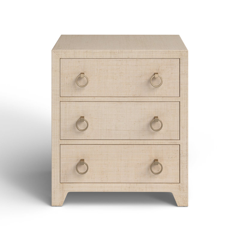 Birch Lane™ Cleo 3 - Drawer Raffia Dresser | Wayfair