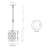 Modern Crystal 8.75"W in Black Dimmable & Adjustable Height Pendant Light