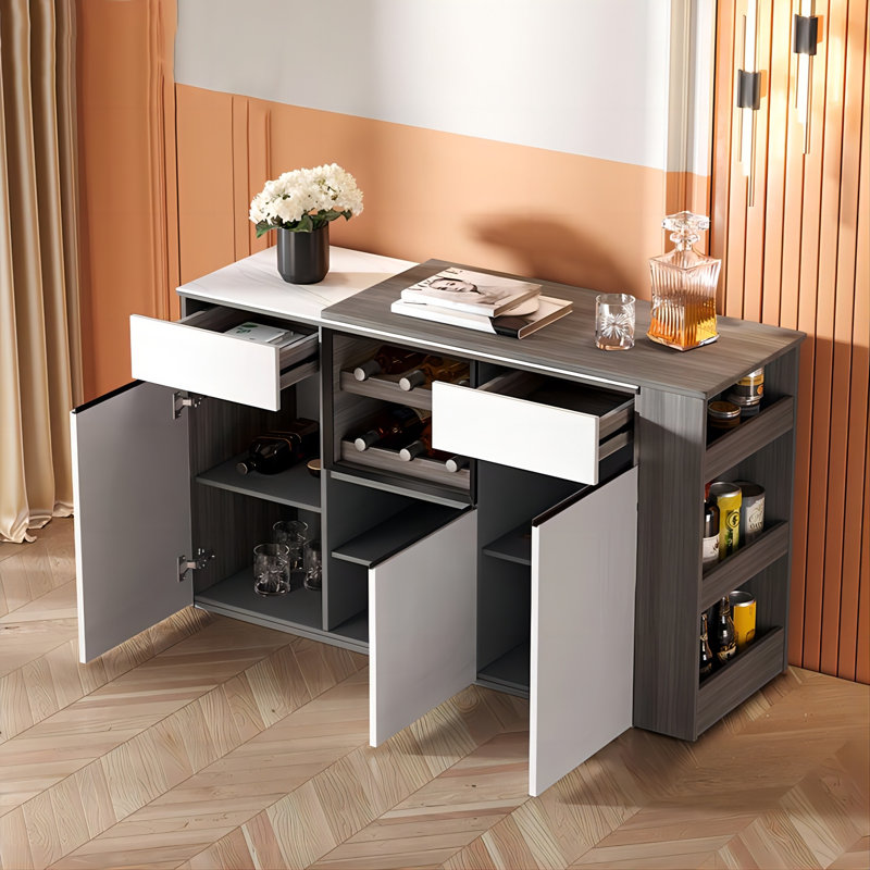 Minimalist Rectangular Telescopic Bar Table
