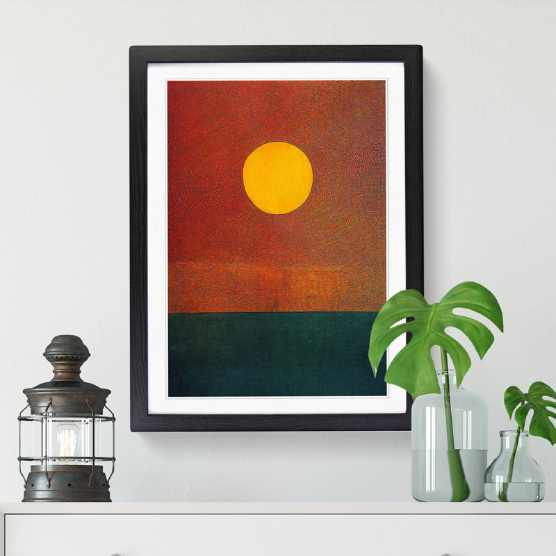 Sun Painting - Picture Frame Print, Black, 64cm H x 25cm W x 2cm D