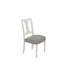 Chaise d'appoint blanche et grise pour 2 personnes, profondeur de l'assise 18,5 po, 2 pièces et grain de bois naturel, finition 19 po