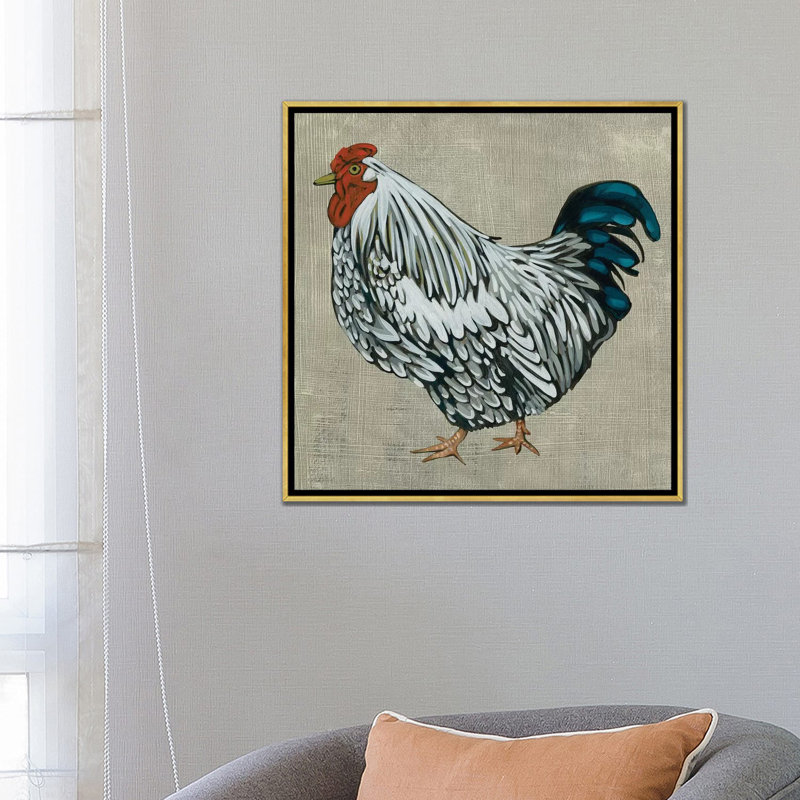 «Roost IV» par Chariklia Zarris - reproduction, Toile encadrée d'or, Aucun mat, H 26 po x l 26 po x P 1,5 po