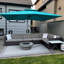 Parasol rectangulaire en porte-à-faux 9,84 pi x 13,11 pi Sim, bleu turquoise-158789694
