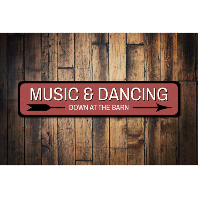 Dancing Barn Aluminum Sign