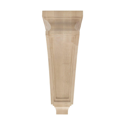 13 in x 5-1/4 in x 5-1/4 in Unfinished Large North American Solid Mission Wood Corbel