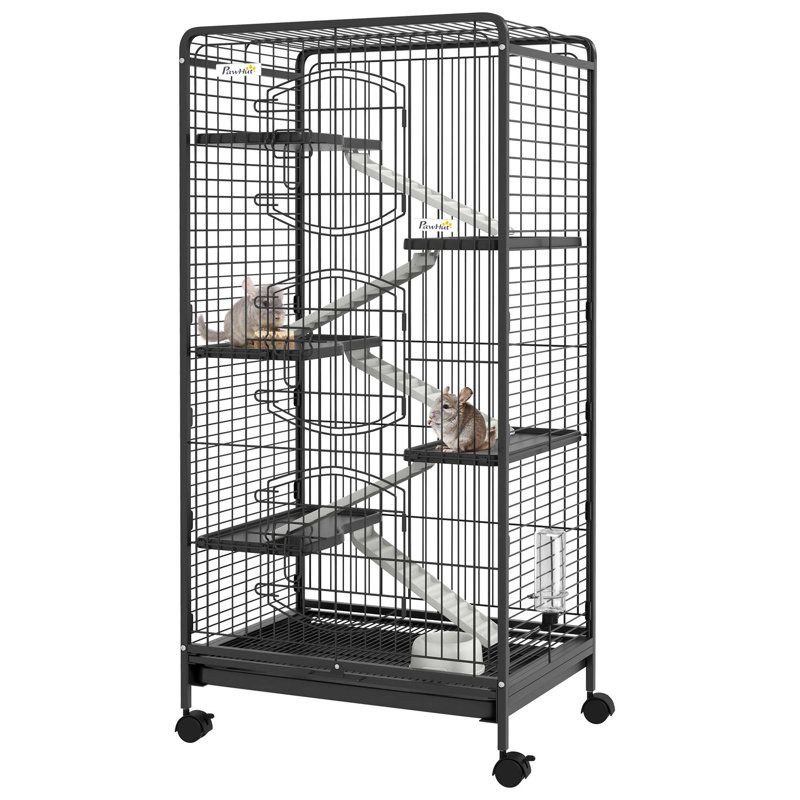 Cage polyvalente pour petits animaux avec plusieurs commodités pour le confort des animaux