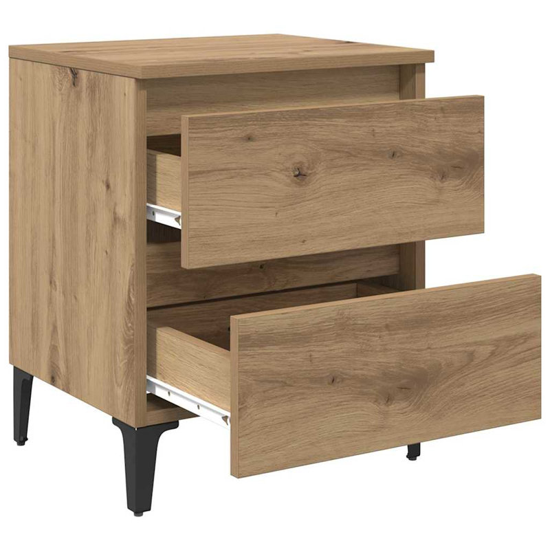 Bedside Cabinet 40 X 35 X 50 Cm Engineered Wood, Artisan Oak