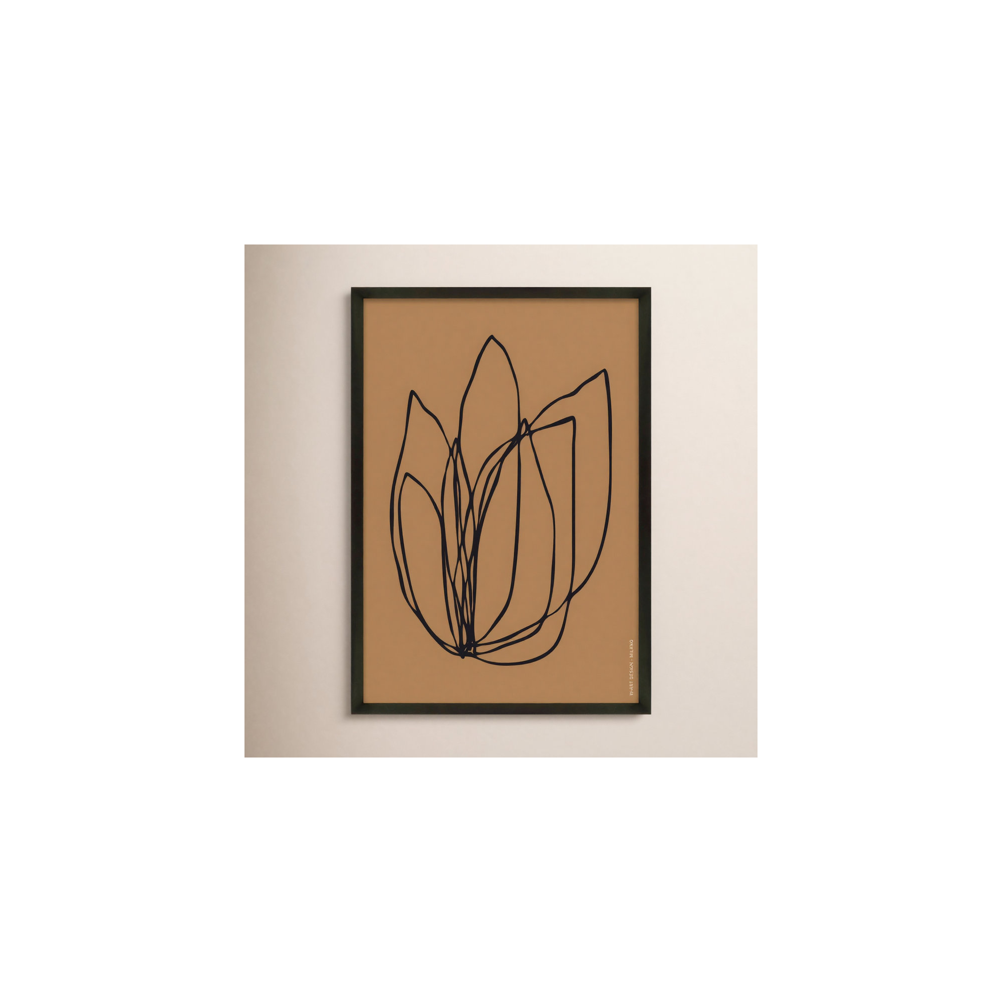 Tracings 1 by Romina Gadler, 25" H x 17.5" W x 1.25" D, Black Framed Paper