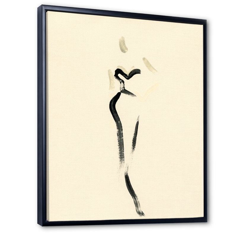 «Fashion Woman», art sur toile Glam, H 32 po x l 16 po x P 1 po, Cadre flottant noir