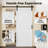 84"H × 48"W Modern K Shape Primed Sliding Barn Door with Installation Hardware Kit-102619192-122056418