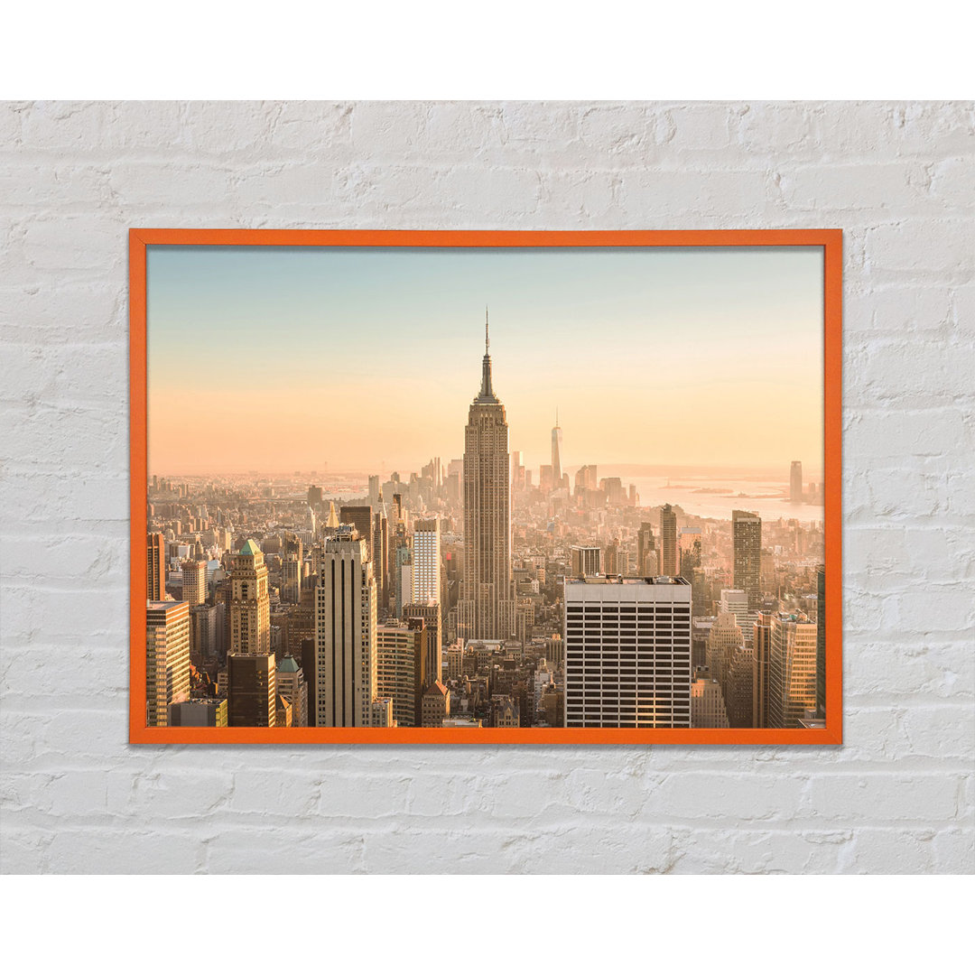 New York Skyline In The Day Gerahmter Druck