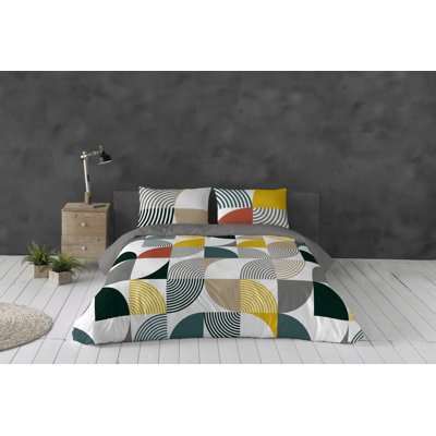 Helsinki Queen 3pcs Cotton Duvet Cover Set (90"Wx92"L)