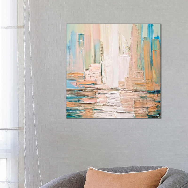 City Skyline 1 Piece Wrapped Canvas Painting, 66.04cm H x 66.04cm W x 1.91cm D