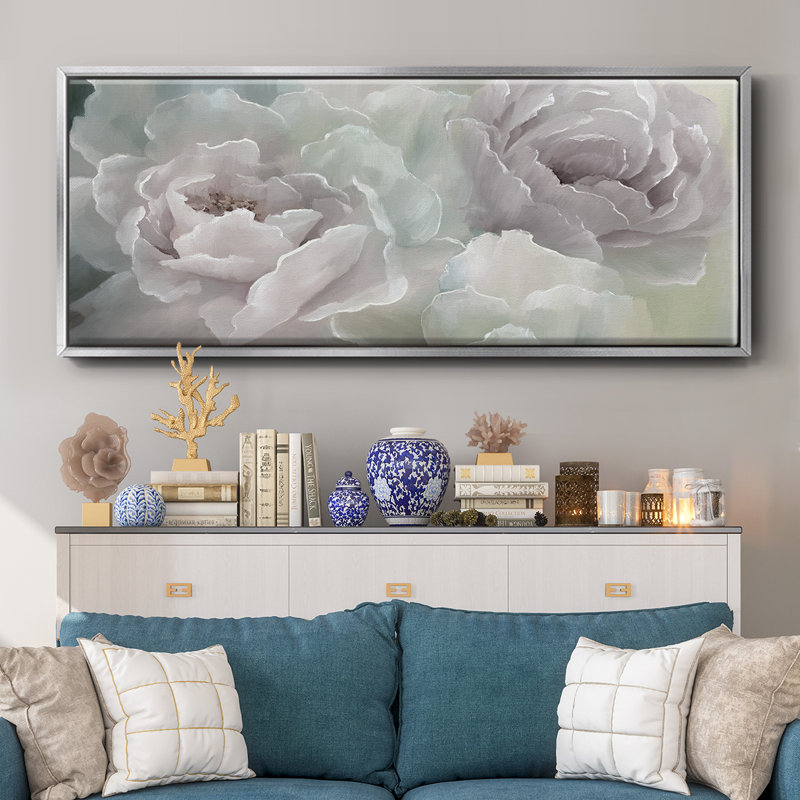 Peony Lace- Framed Canvas