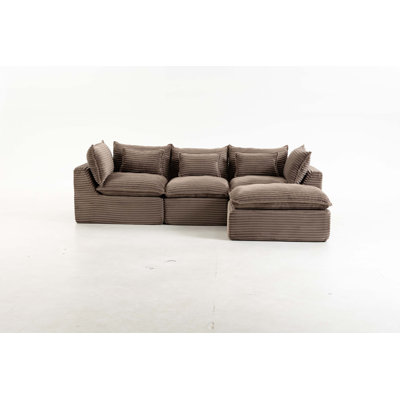 Cloud Couch Oversized Modular Sectional Sofa with Ottoman