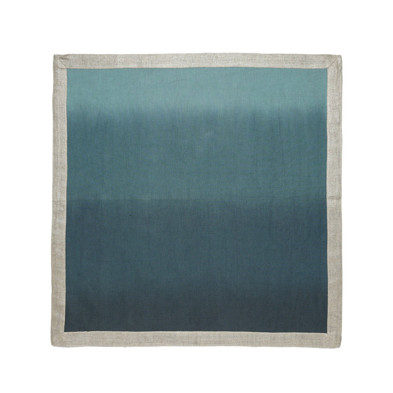 Dip Dye Linen Napkin, Navy/Blue