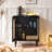 Modern Black Solid Wood Sideboard