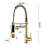 Stainless Steel Kitchen Faucet - Pull Down Spray Head, Single Handle, Scratch & Rust , 360 Degree Swivel, 1.8Gpm Flow Rate Finish, Rotation,