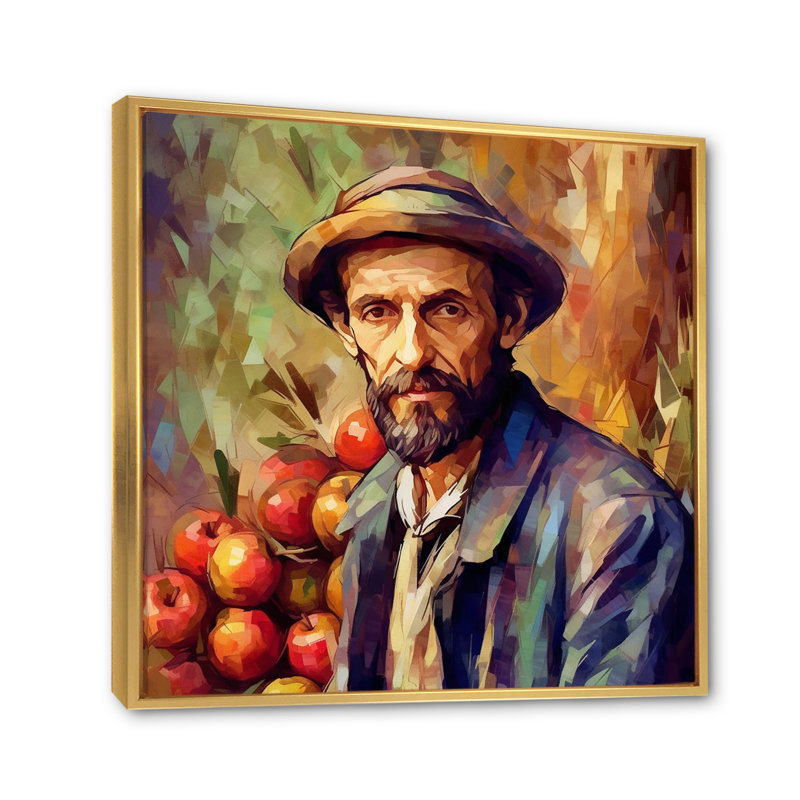 «Dignified Man», reproduction sur toile, H 24 po x l 24 po x P 1 po, Cadre flottant doré