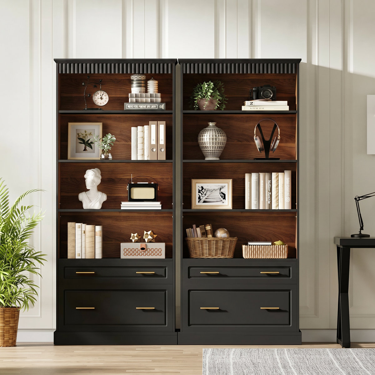 Lark Manor™ Bookcase With File Cabinet Drawers(Set Of 2) & Reviews ...