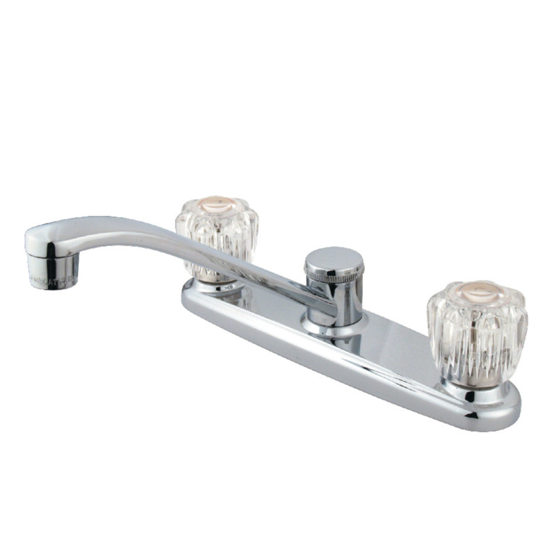 Americana Double Handle Kitchen Faucet, Brushed Nickel, Not Included