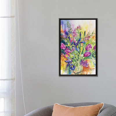 «Iris Blue and Tulips Too» par Annelein Beukenkamp - reproduction d'art