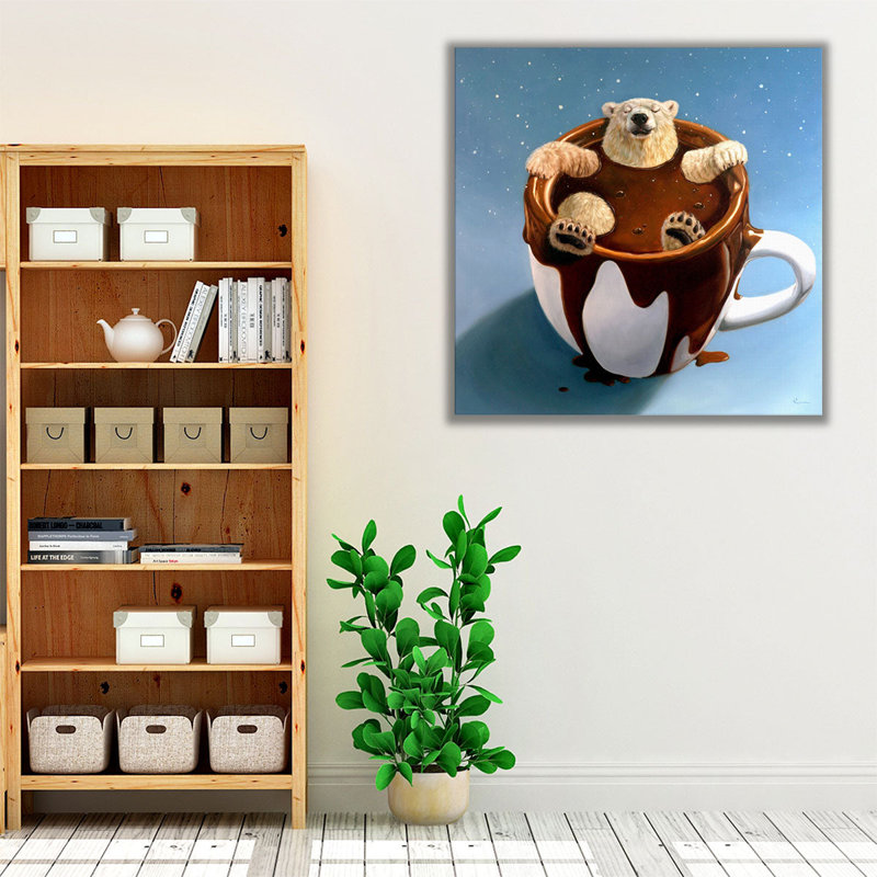 Chocolat au chocolat - reproduction d'art sur toile, H 20 po x l 20 po