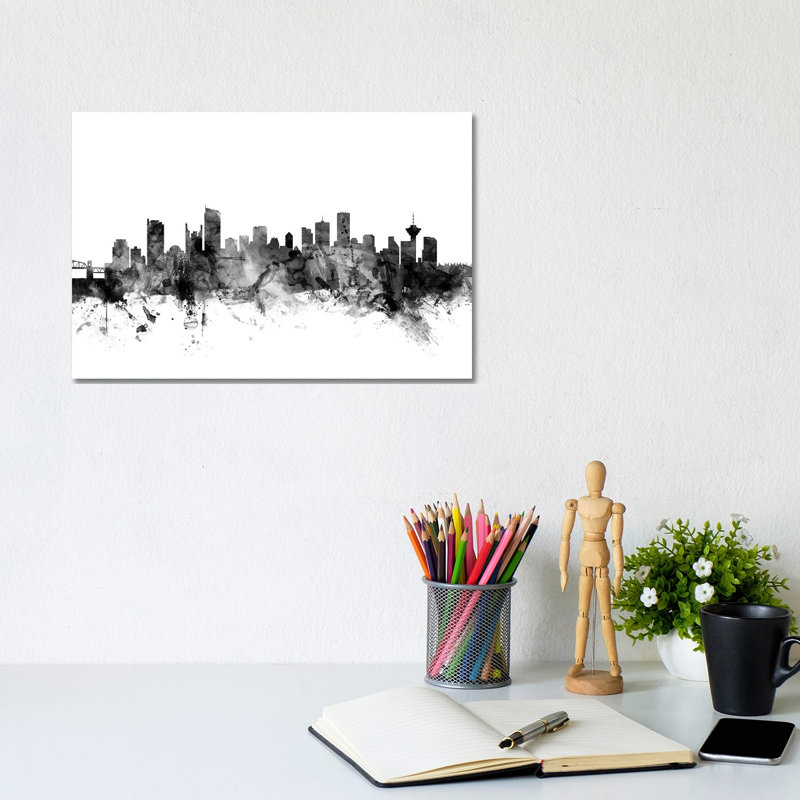 Vancouver, Canada In Black And White by Michael Tompsett - Wrapped Canvas Gallery-Wrapped Canvas Giclée