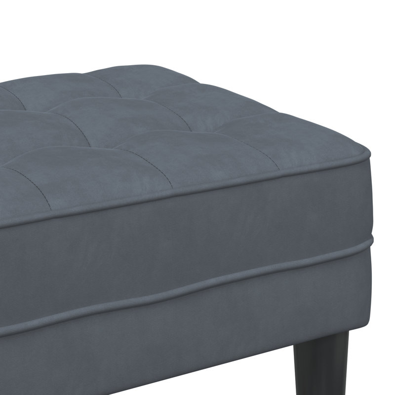 Banc avec coussin vidaXL gris foncé 44,49 x 22,44 x 15,35 po, Gris