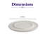 Plaque de glissade en porcelaine tissu craquelé de qualité supérieure | Blanc | Paquet de 6 | Va au micro-ondes et au lave-vaisselle-1128618211