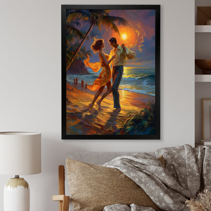 «Rohthash The Couple's Dance Of Love II», reproduction sur toile, Cadre photo noir, H 20 po x l 12 po x P 1 po