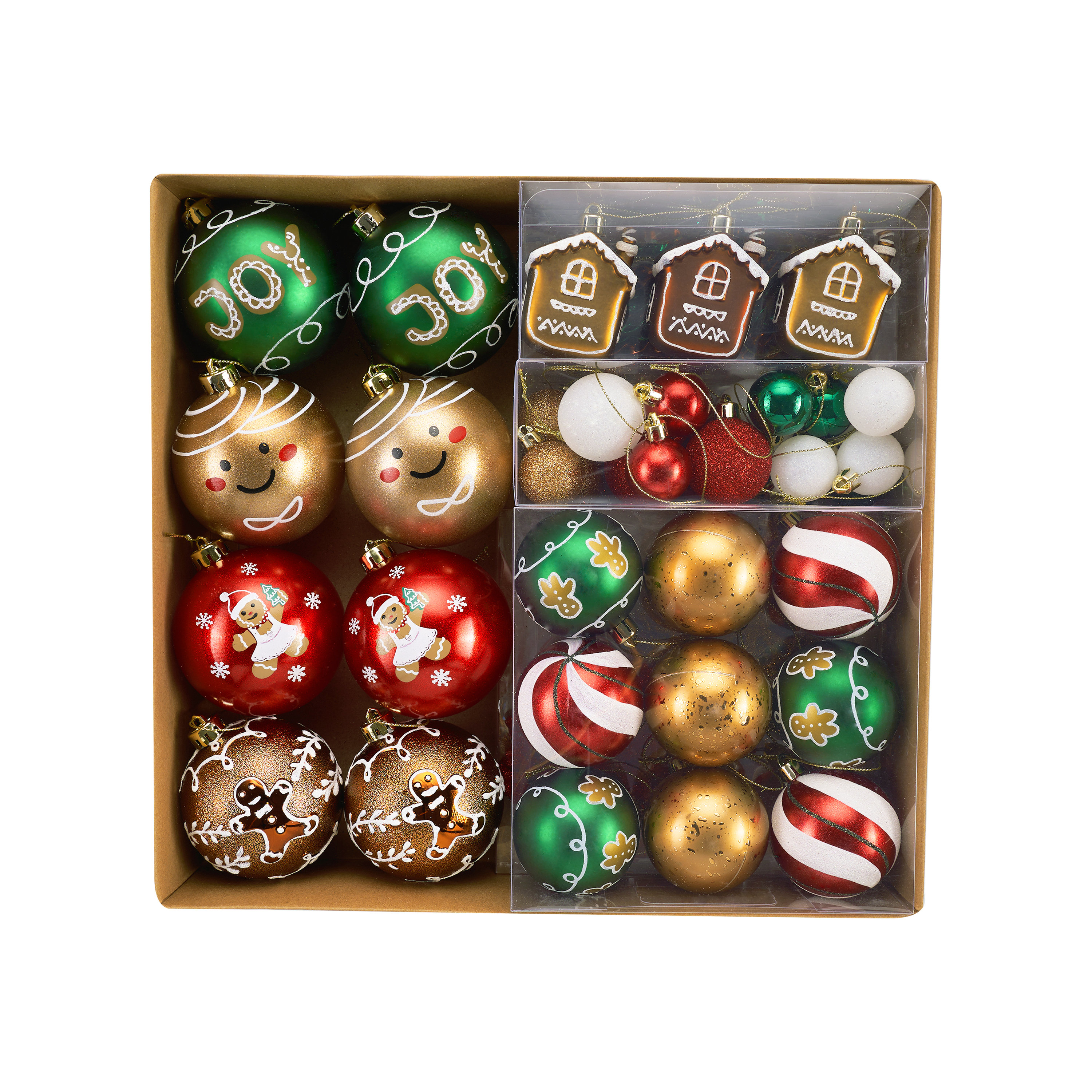 The Holiday Aisle® Kainoa 60ct Shatterproof Christmas Tree Ornaments Set | Wayfair