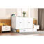 Lit escamotable double avec grands tiroirs de rangement - Lit mural pliable blanc pour petits appartements ou chambres d'amis-1089987350-1089987351