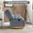 360° Manual Swivel Rocking Chair, Large Size Recliner, Soft Texture-1490435582
