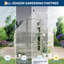 Serre en polycarbonate de 6 pi x 9 pi avec conduit de toit en aluminium, ensemble de jardin d'extérieur robuste-119787535