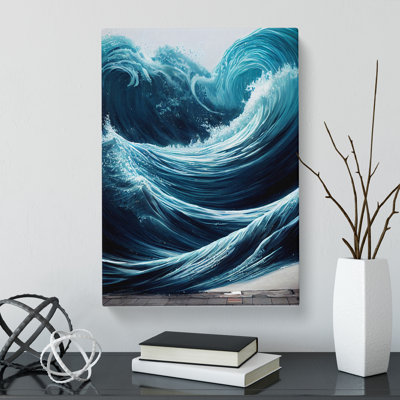 Seascape Ocean Street Art - Wrapped Canvas