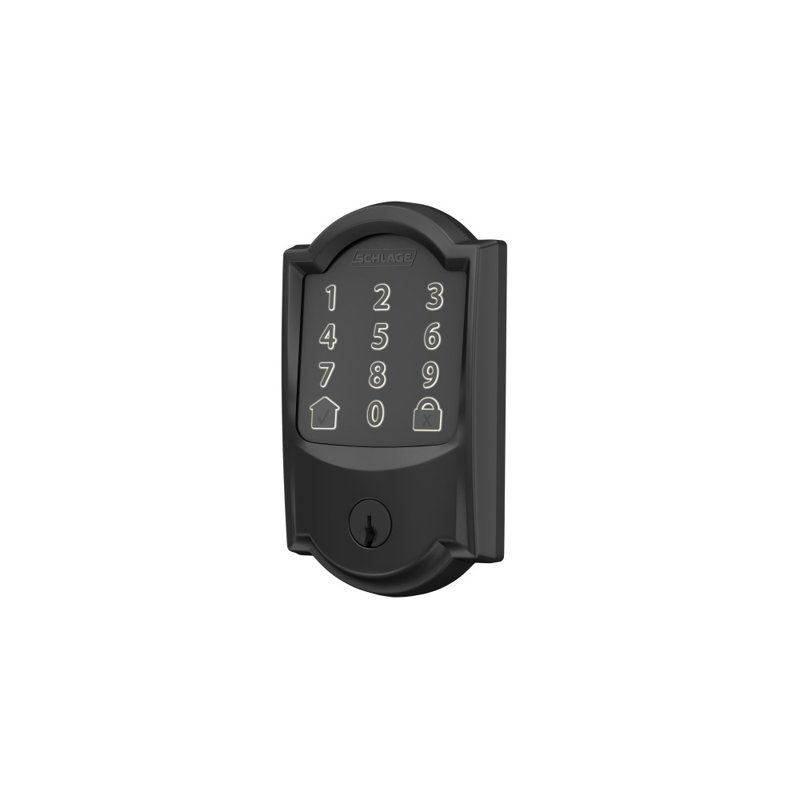 Encode Smart WiFi Deadbolt with Camelot Trim, Matte Black, Yes