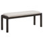 Ensemble de salle à manger extensible Roselyn 6 pièces en bois d'hévéa avec chaises et banc rembourrés-134702191