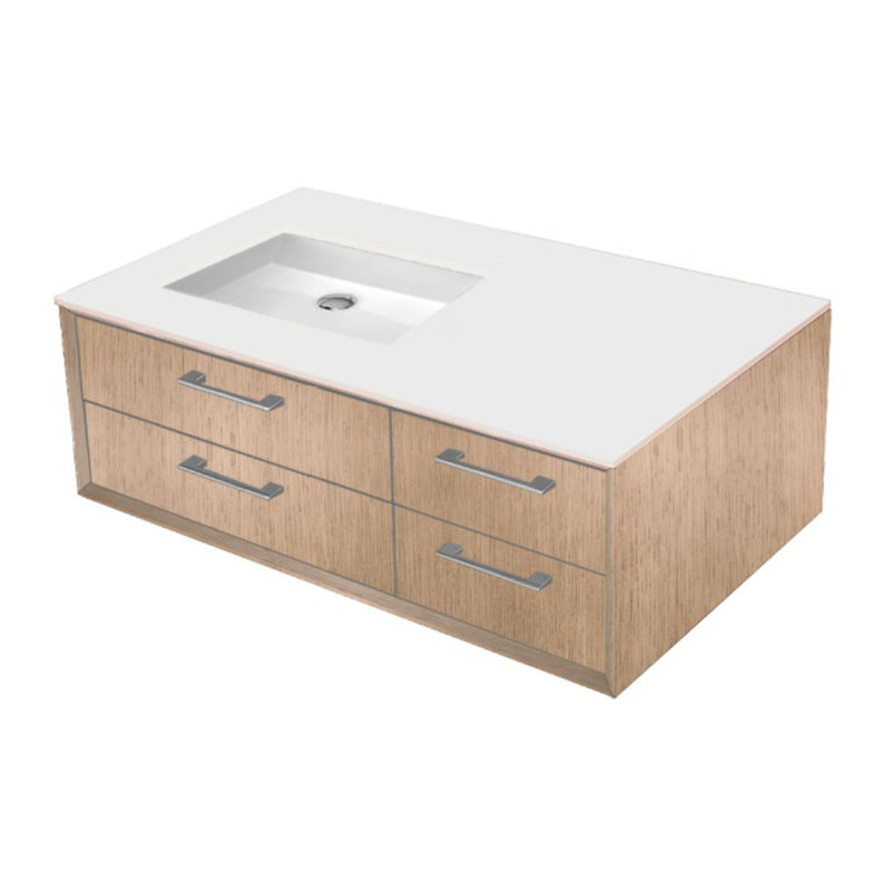 Gemelli 36'' W Vanity Top, Polished White