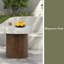 Table d'appoint carrée MGO [plateau (blanc antique) + base