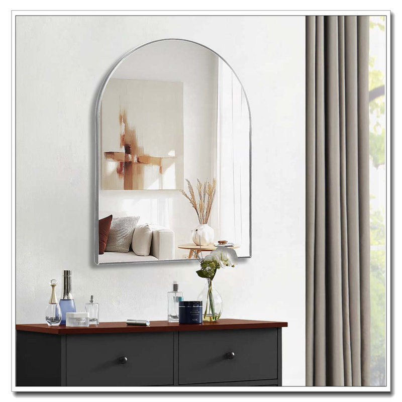 Miroir mural pour salle de bain, Argent argent