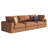 Modular Sectional Sofa, 152 Inches Down Filled Sectional Sofa, U Shaped Cloud Couch With Chaise, Ottoman, Oversized Couch For Living Room, Brown Anti-Scratch Leathaire Couch Set-1863897269