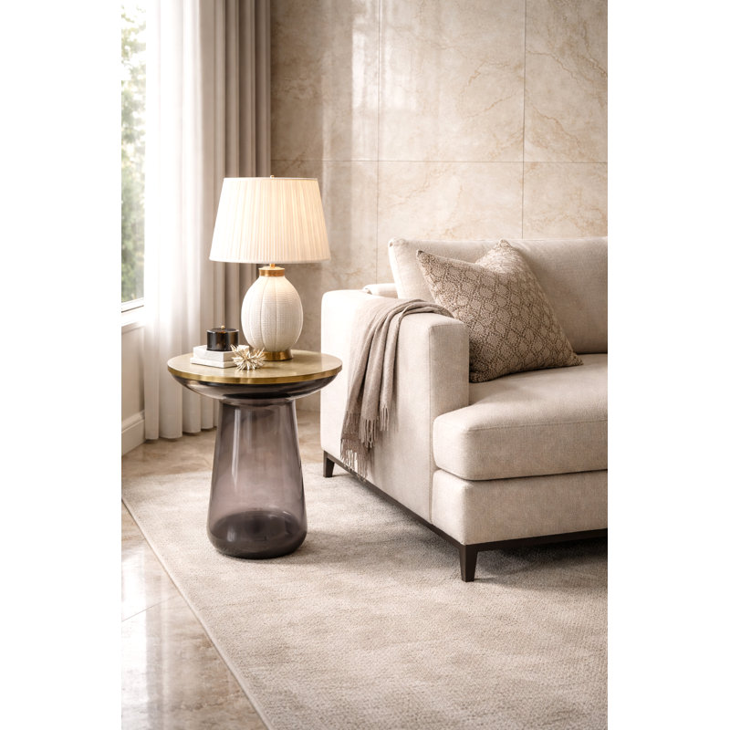 Iron Top End Table