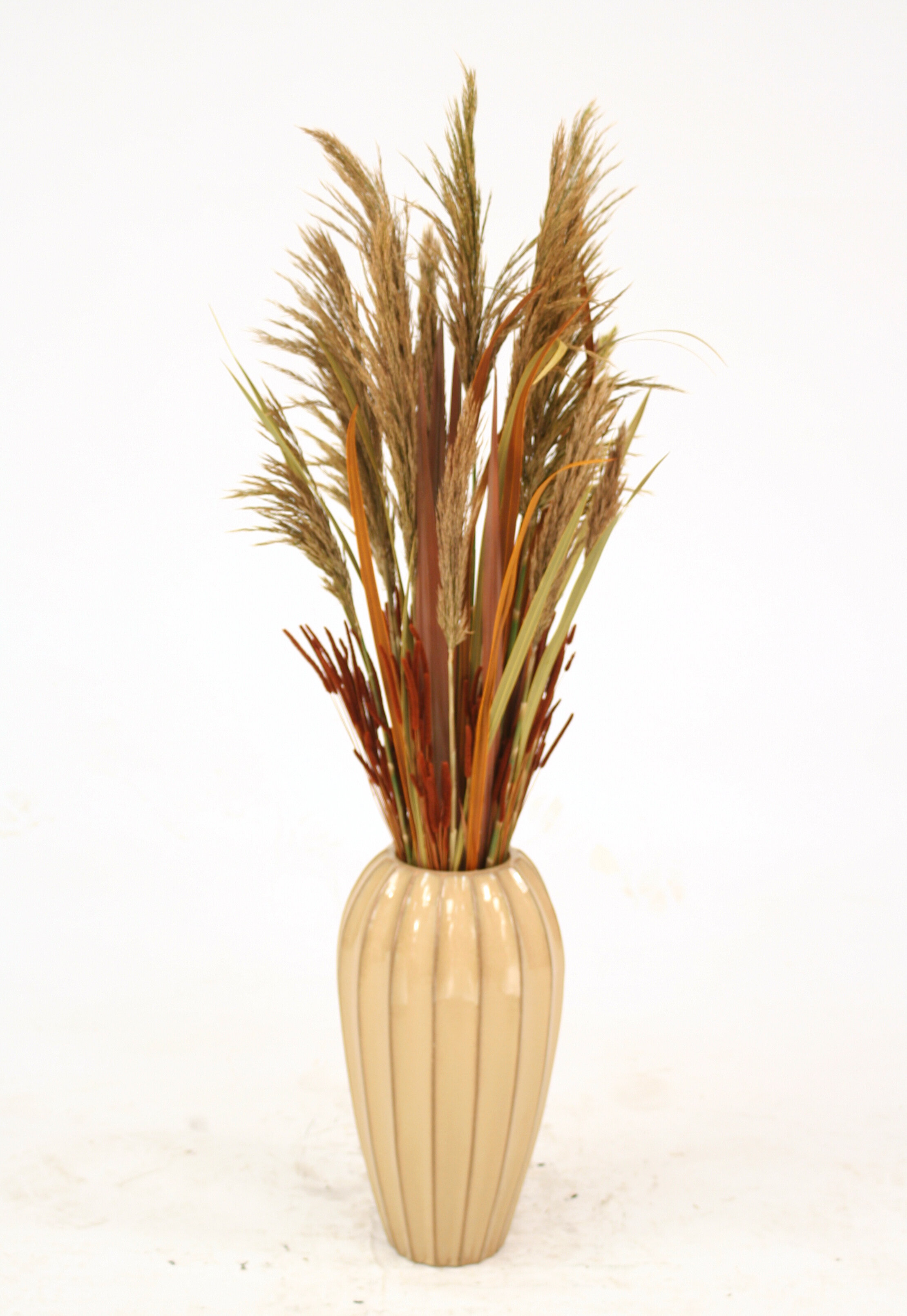 Primrue 47'' Faux Pampas Grass Grass in Decorative Vase