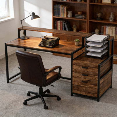 Bureau, bureau d'ordinateur spacieux, bureau d'écriture