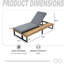 Chaise longue d'extérieur avec dossier réglable à 5 positions-970862586