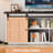 Farmhouse TV Stand for 75 Inch TV, Entertainment Center with Storage Cabinets and Sliding Barn Doors-516824442
