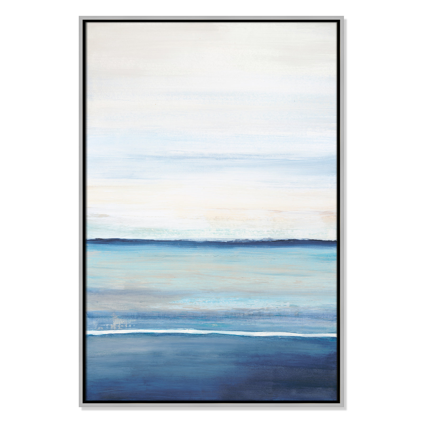 Emmit "Distant Whispers" Print by Filippo Ioco, 37.5" H x 25.5" W x 2" D, Silver Framed Canvas