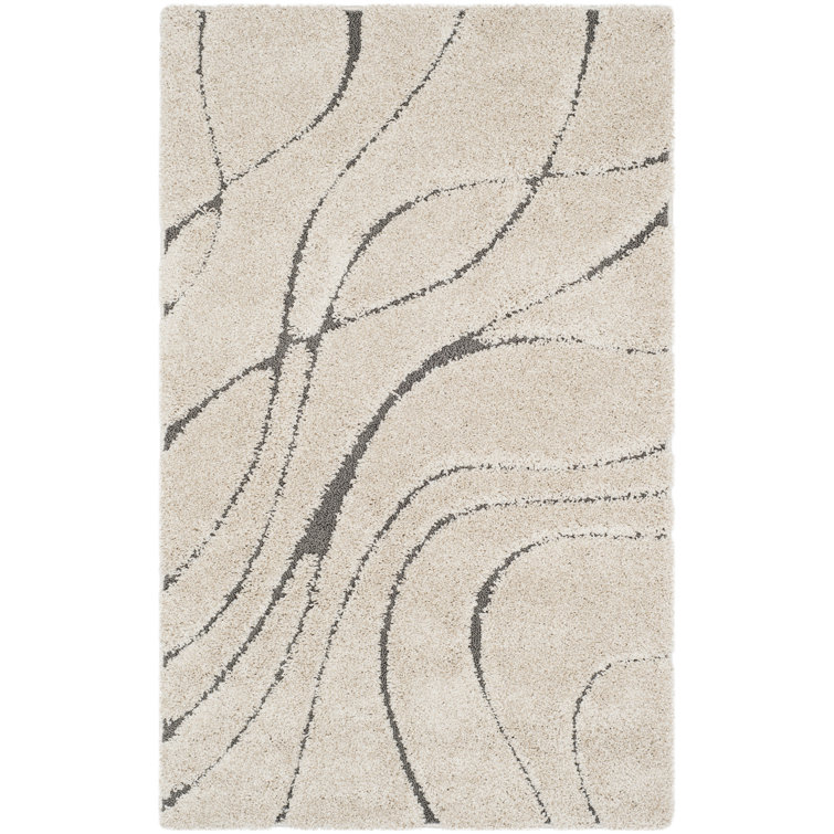 Ashal Abstract Cream/Gray Area Rug