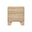 Table de chevet 2 chambres à coucher au look naturel - Panneau de particules +, poignée en métal, pieds fuselés de 100 mm décor 2 tiroirs